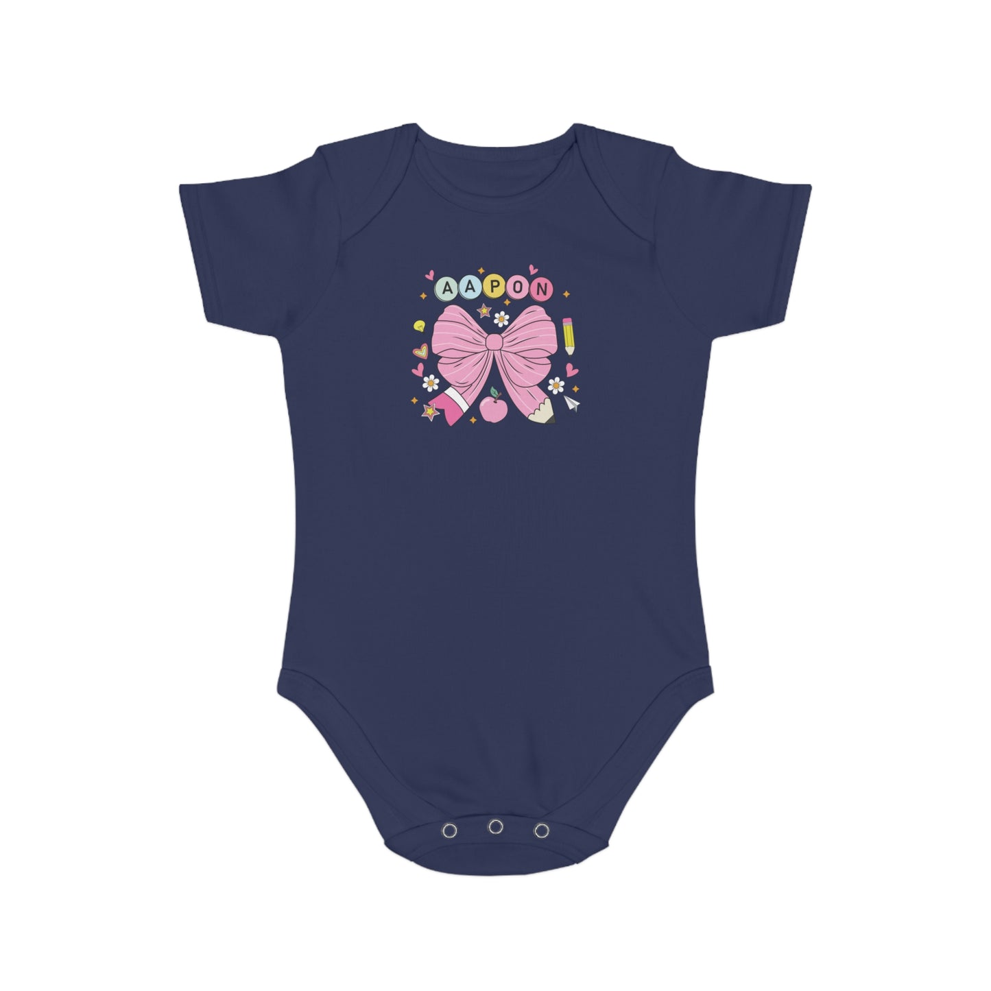 Pink Bow Magic design baby  bodysuit