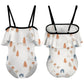 Cute Woodland Cabin Off-Shoulder Swimsuit for Girls
