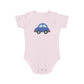 Happy Blue Car design baby bodysuit