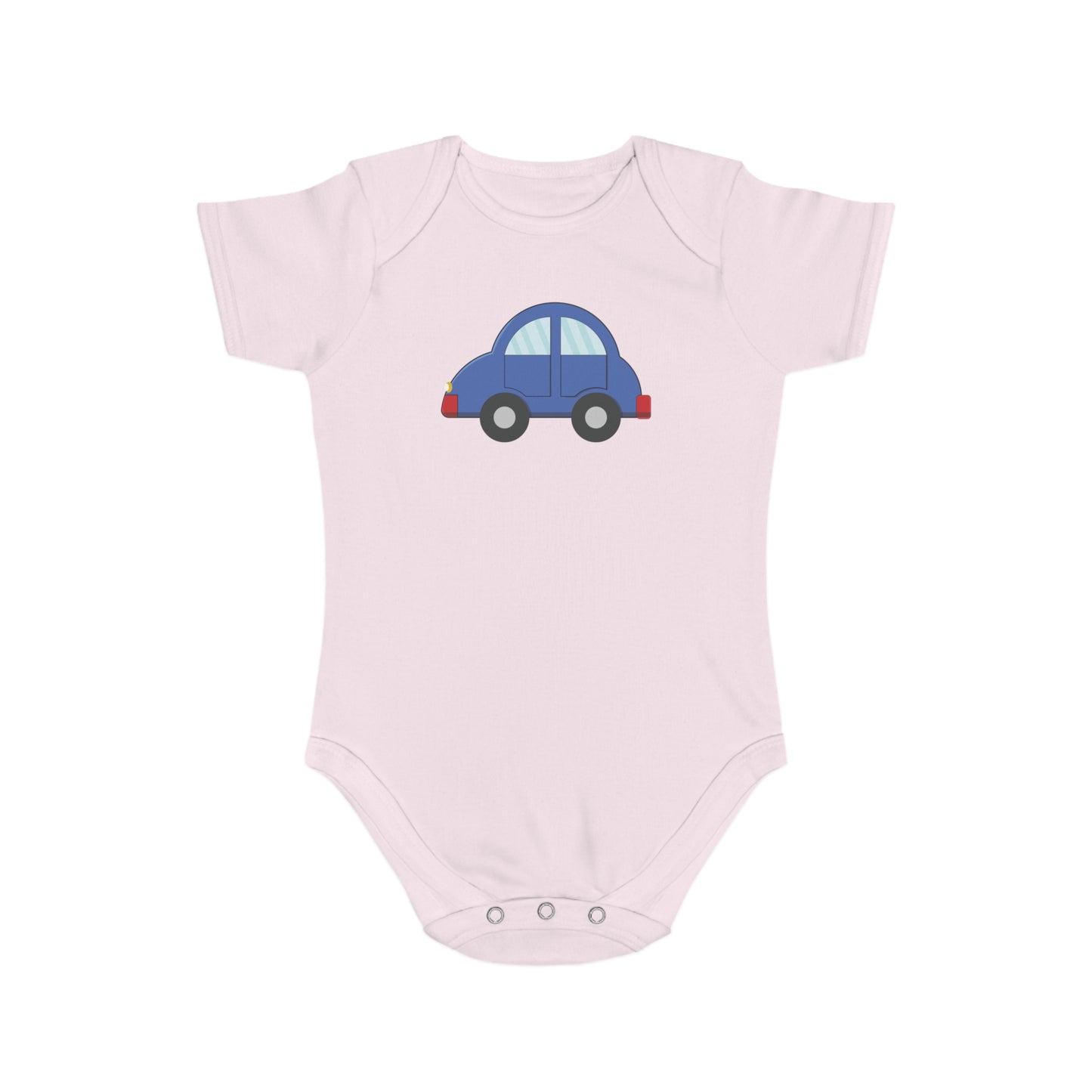 Happy Blue Car design baby bodysuit