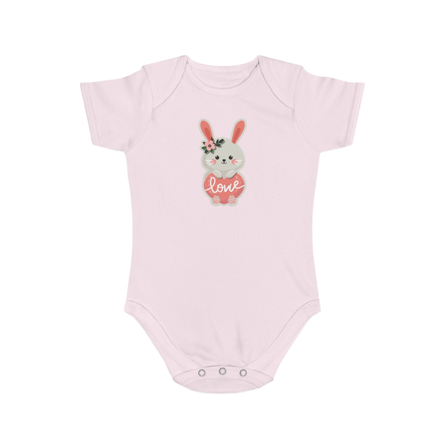 Cute Bunny Love design baby bodysuit