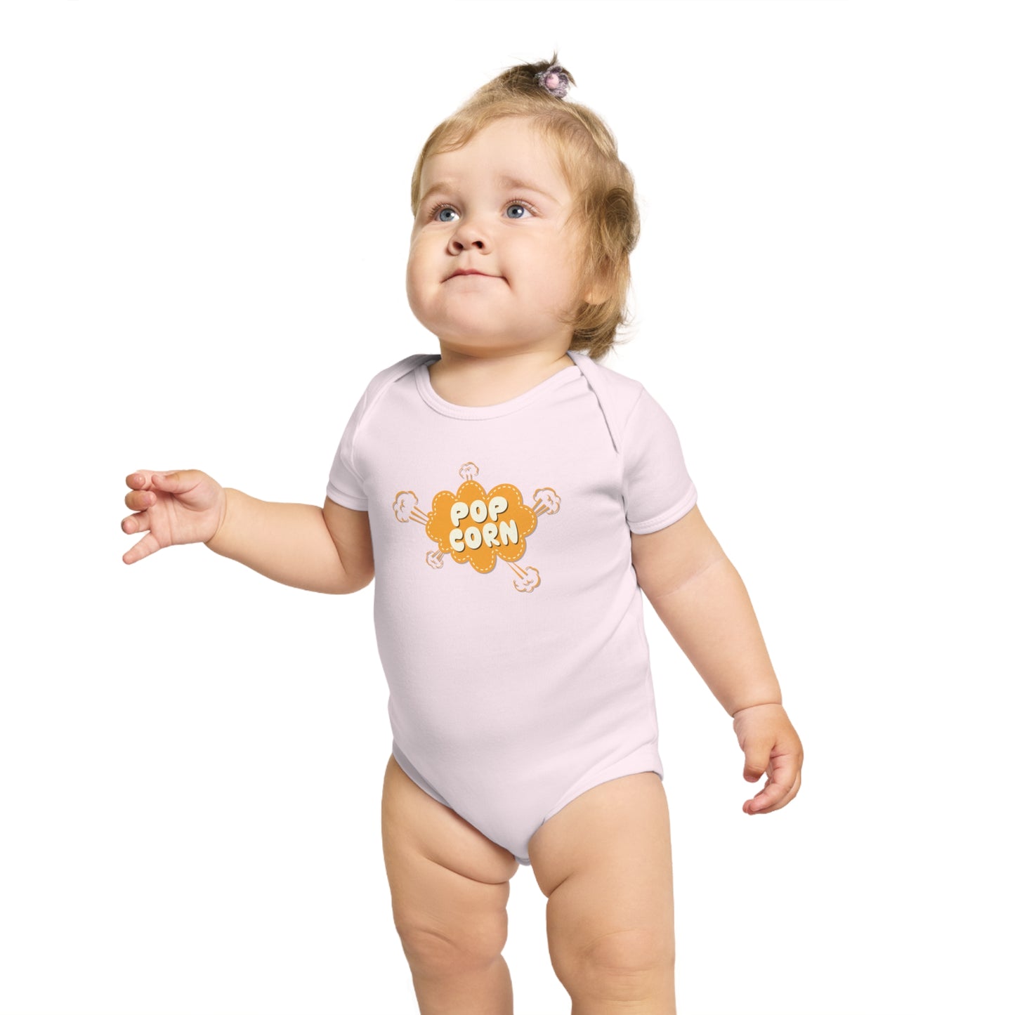 cute popcorn design baby bodysuit