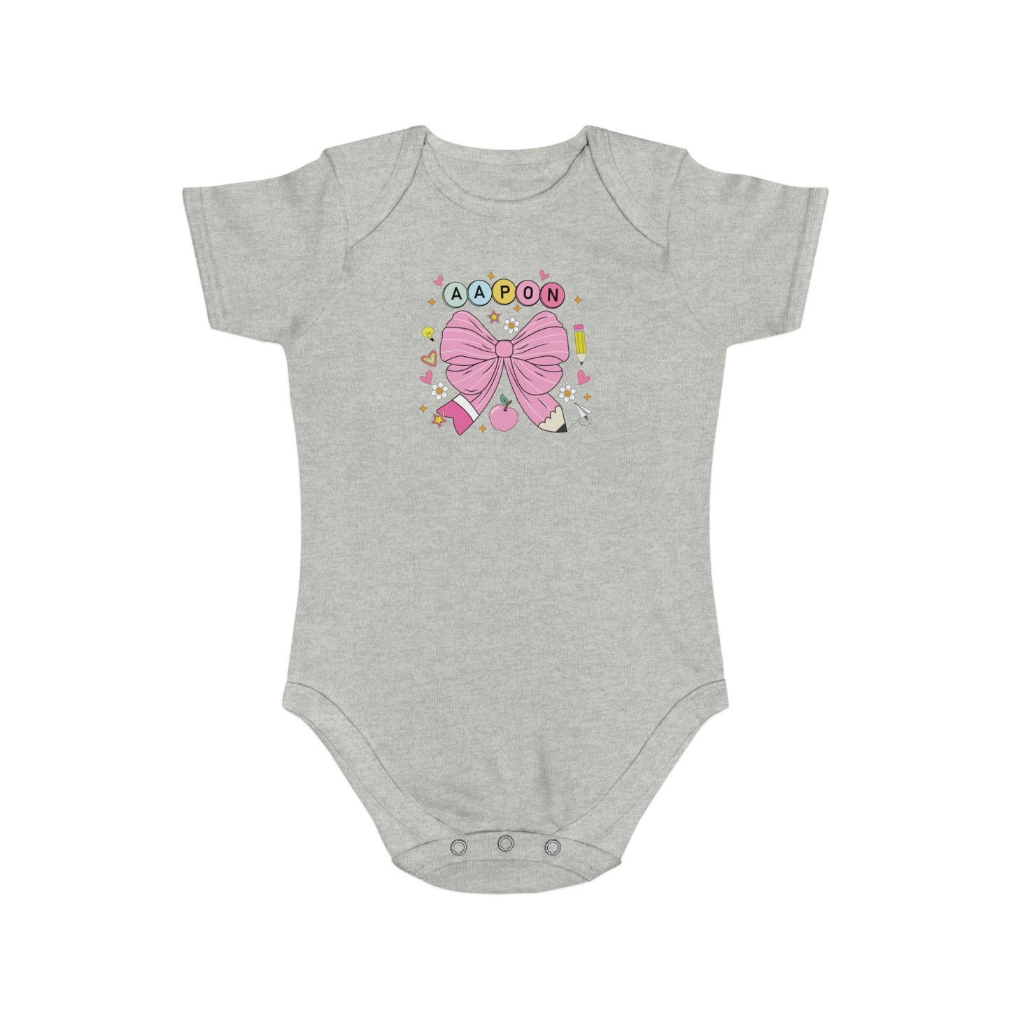 Pink Bow Magic design baby  bodysuit
