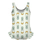 Girls Cute Bunny & Moon Print Ruffle Trim Swimsuit