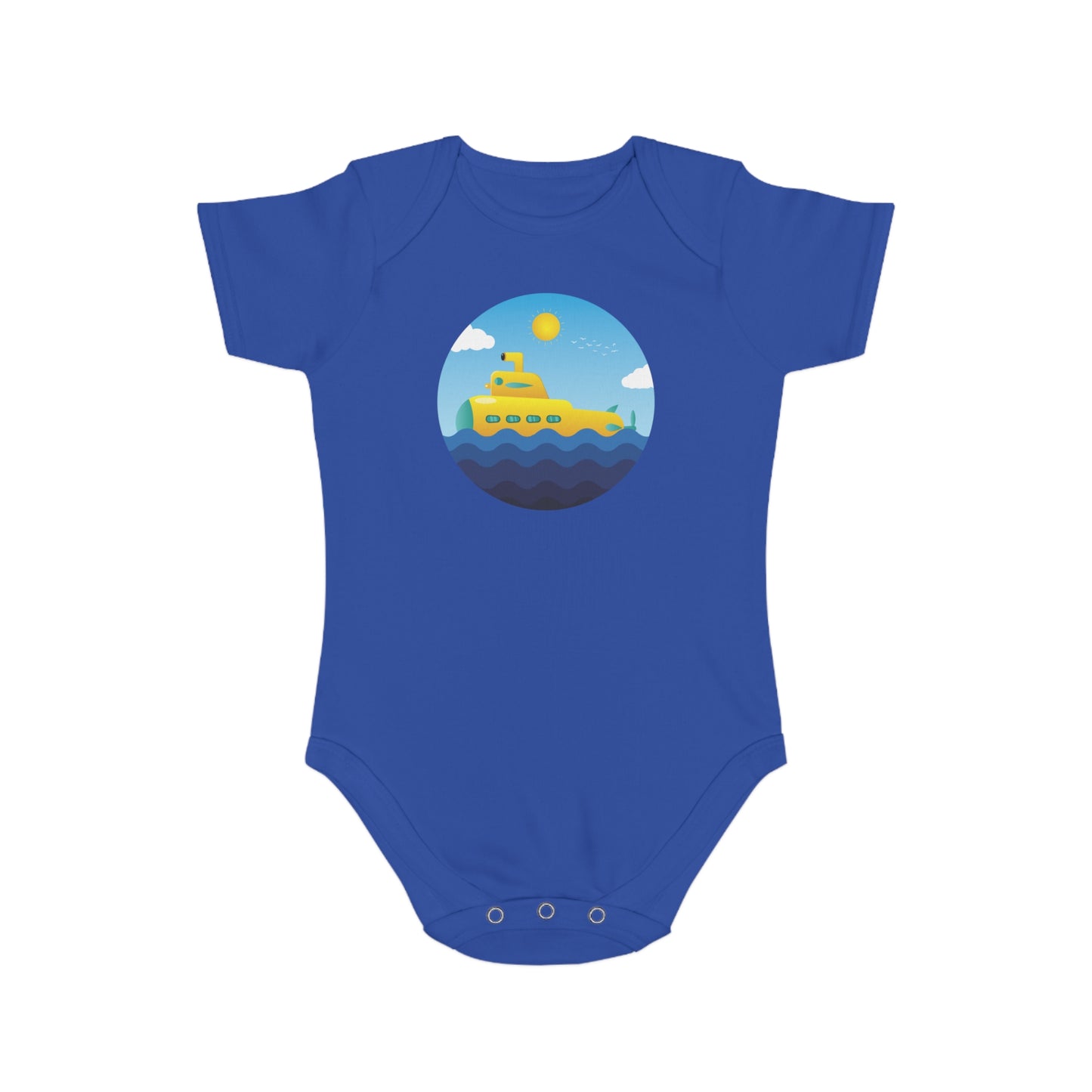 Sunny Submarine design baby  bodysuit