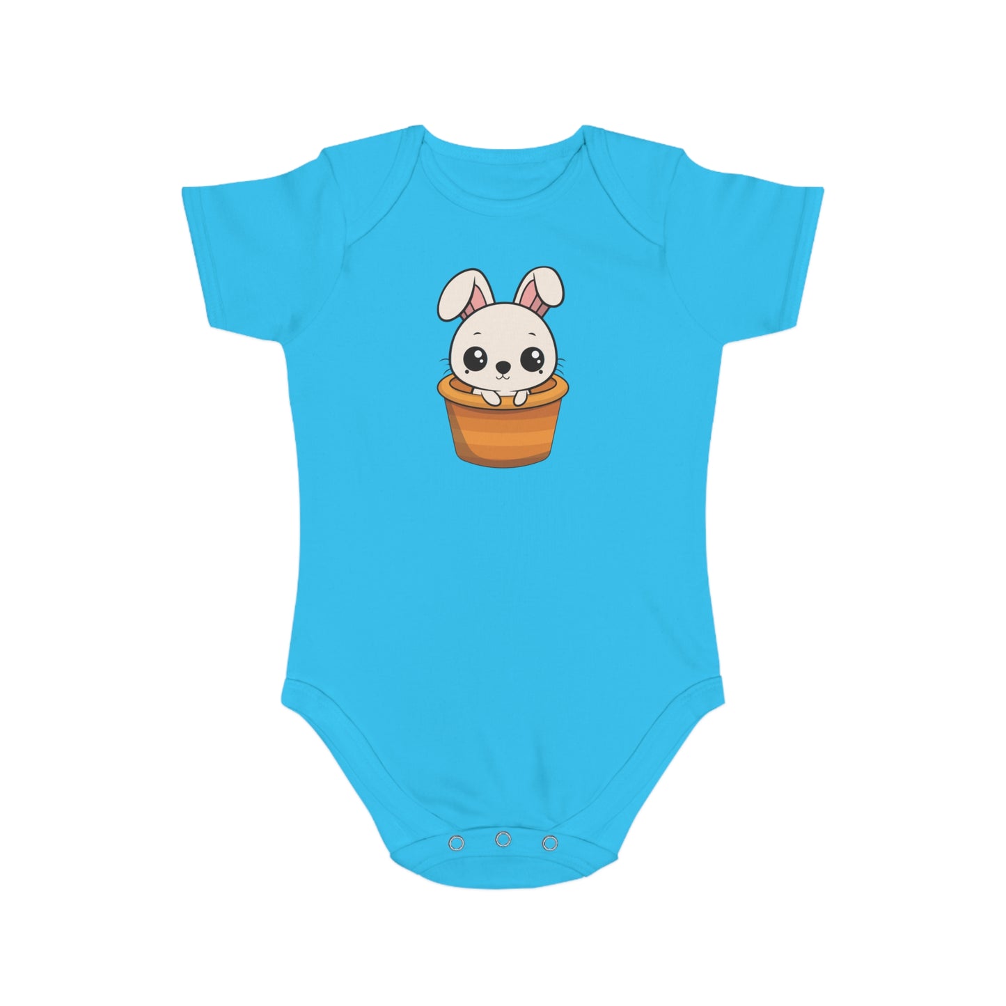Bunny In A Basket design baby bodysuit