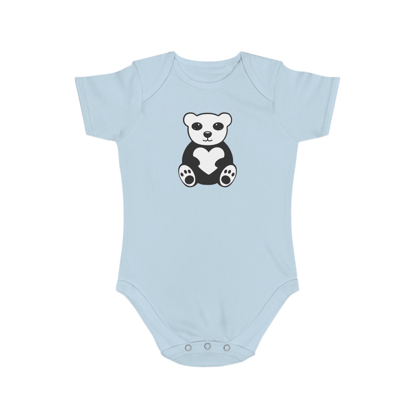 Cute Panda Heart design baby bodysuit
