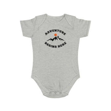Adventure Begins Here Baby Bodysuit