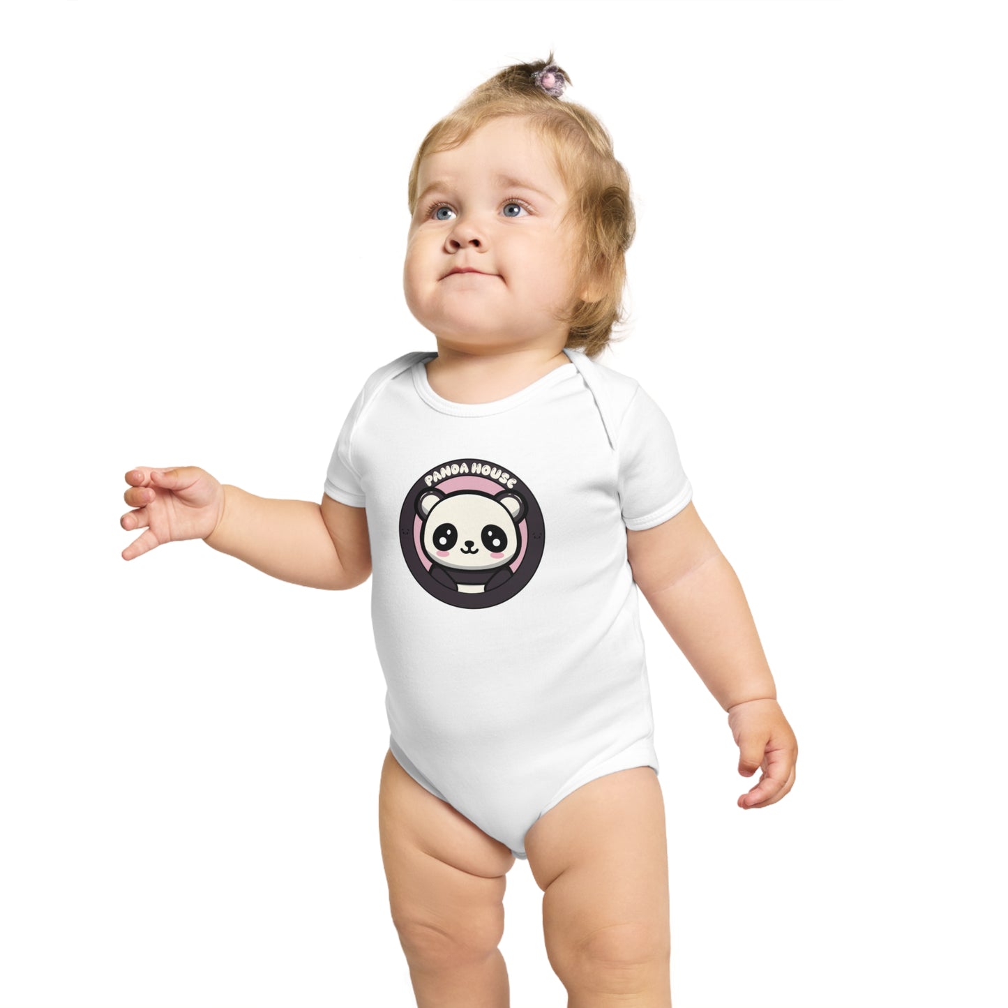 cute cartoon panda design baby bodysuit