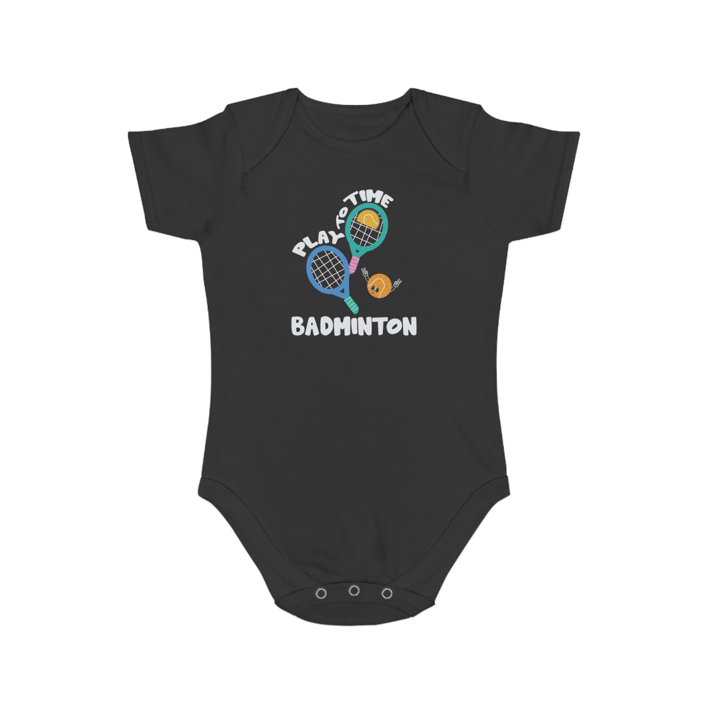 Badminton Love Cotton baby bodysuit