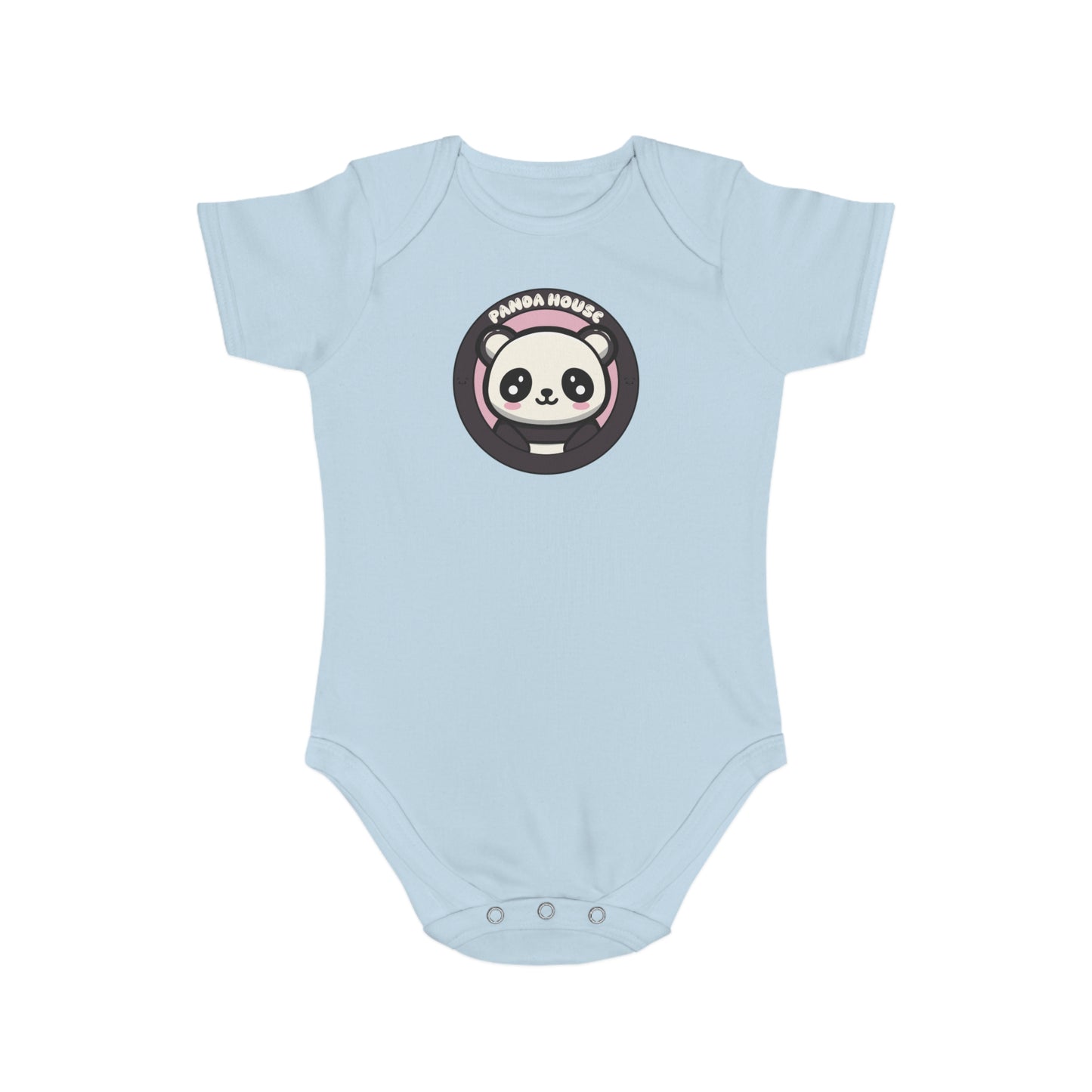 cute cartoon panda design baby bodysuit
