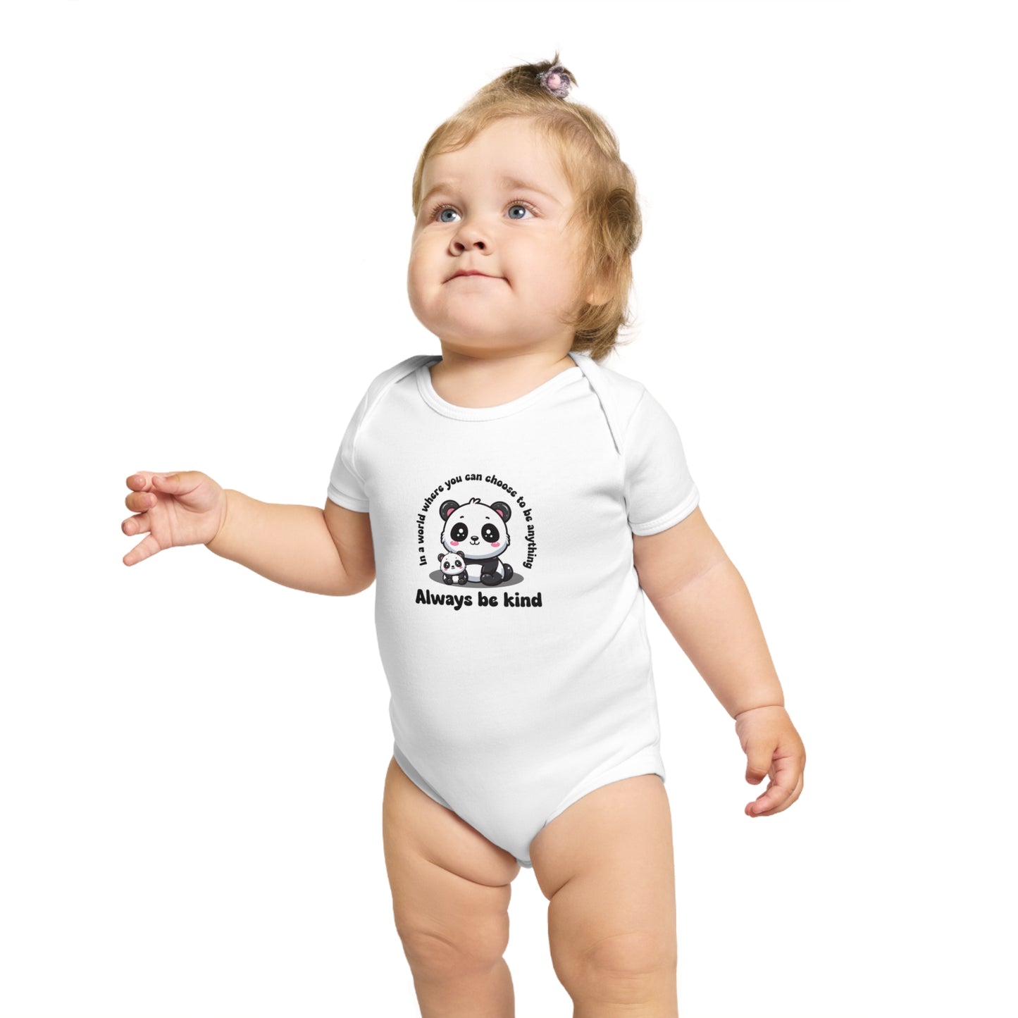Cute Panda Love design baby bodysuit