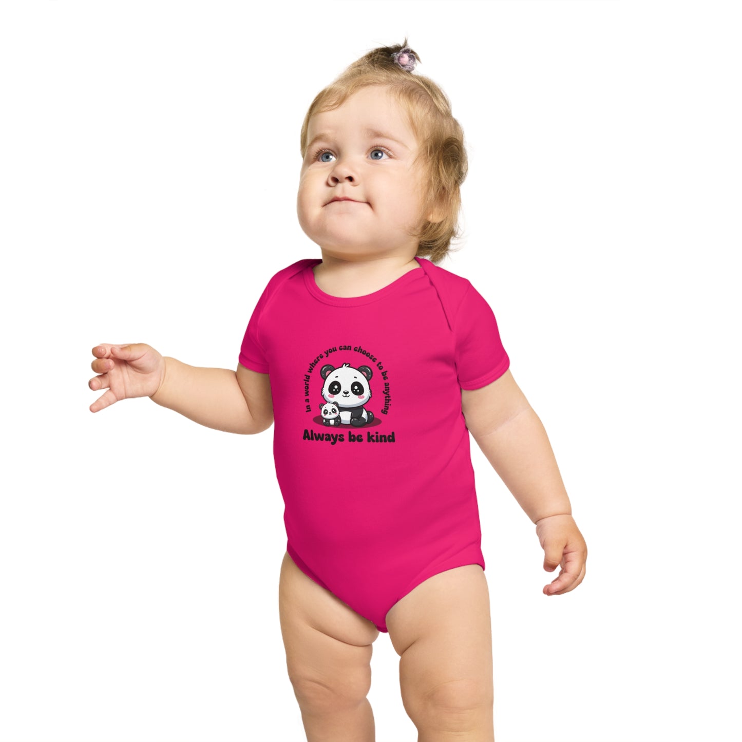 Cute Panda Love design baby bodysuit