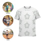 Teens' Geometric Star Print Short Sleeve T-Shirt