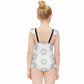 Girls' Geometric Star Ruffle One-Piece Swimsuit