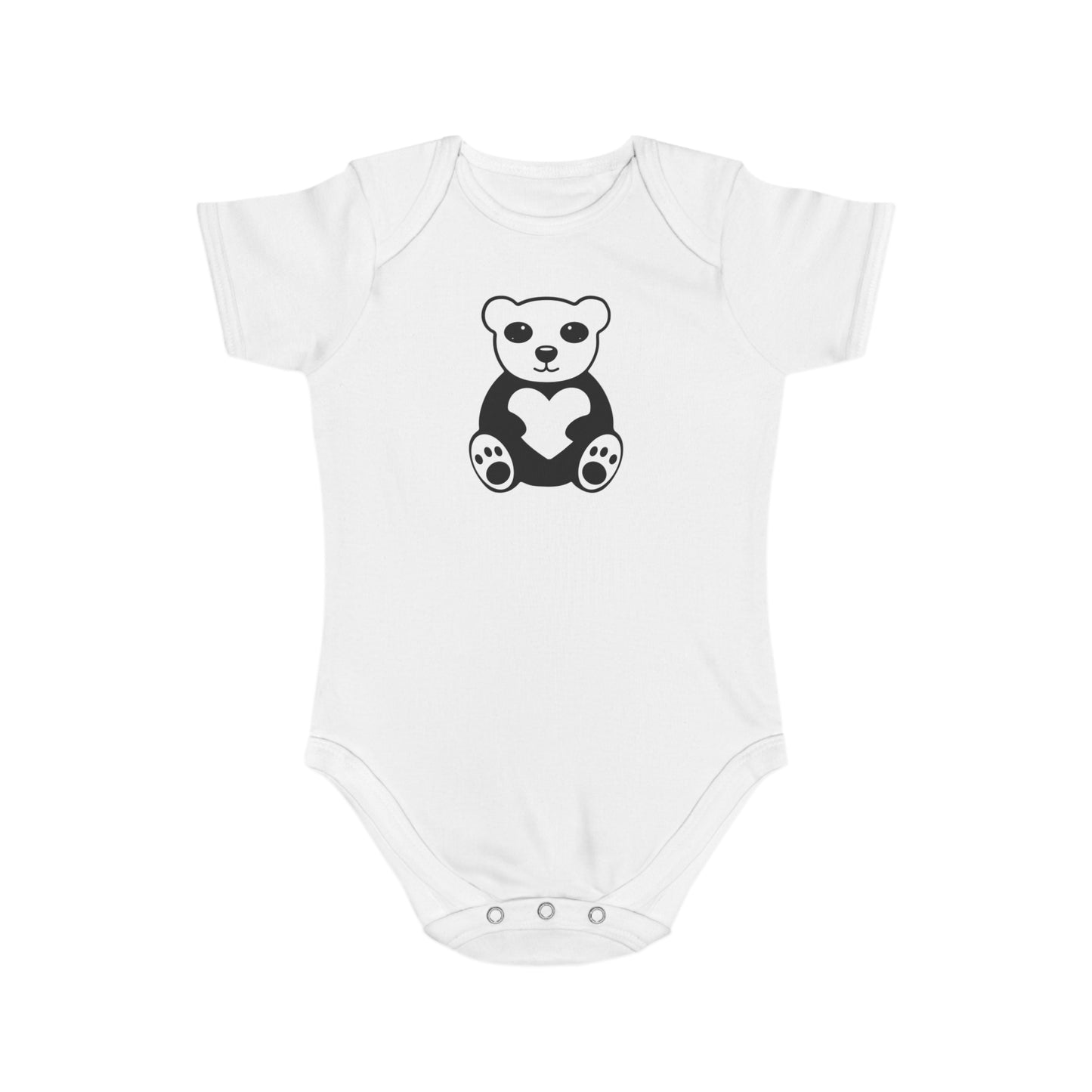 Cute Panda Heart design baby bodysuit