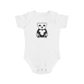 Cute Panda Heart design baby bodysuit