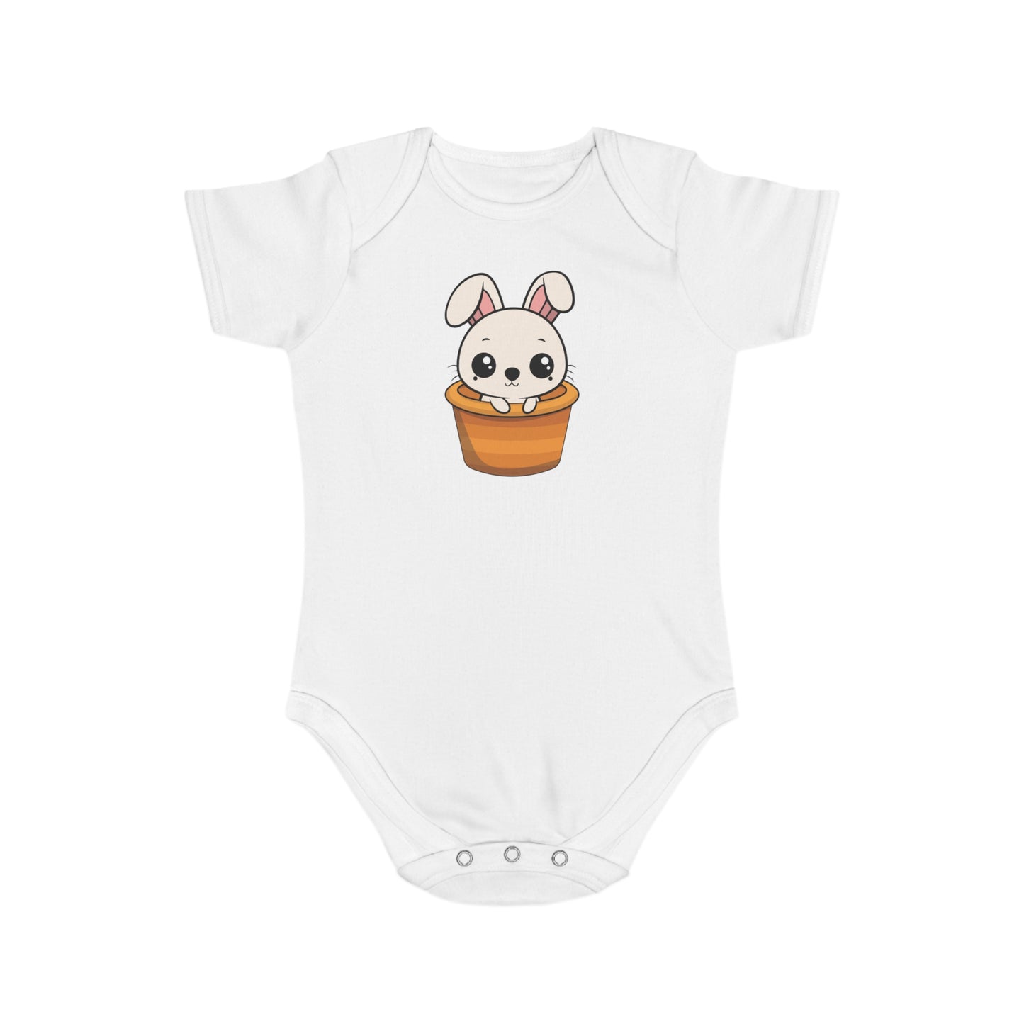 Bunny In A Basket design baby bodysuit