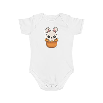 Bunny In A Basket design baby bodysuit