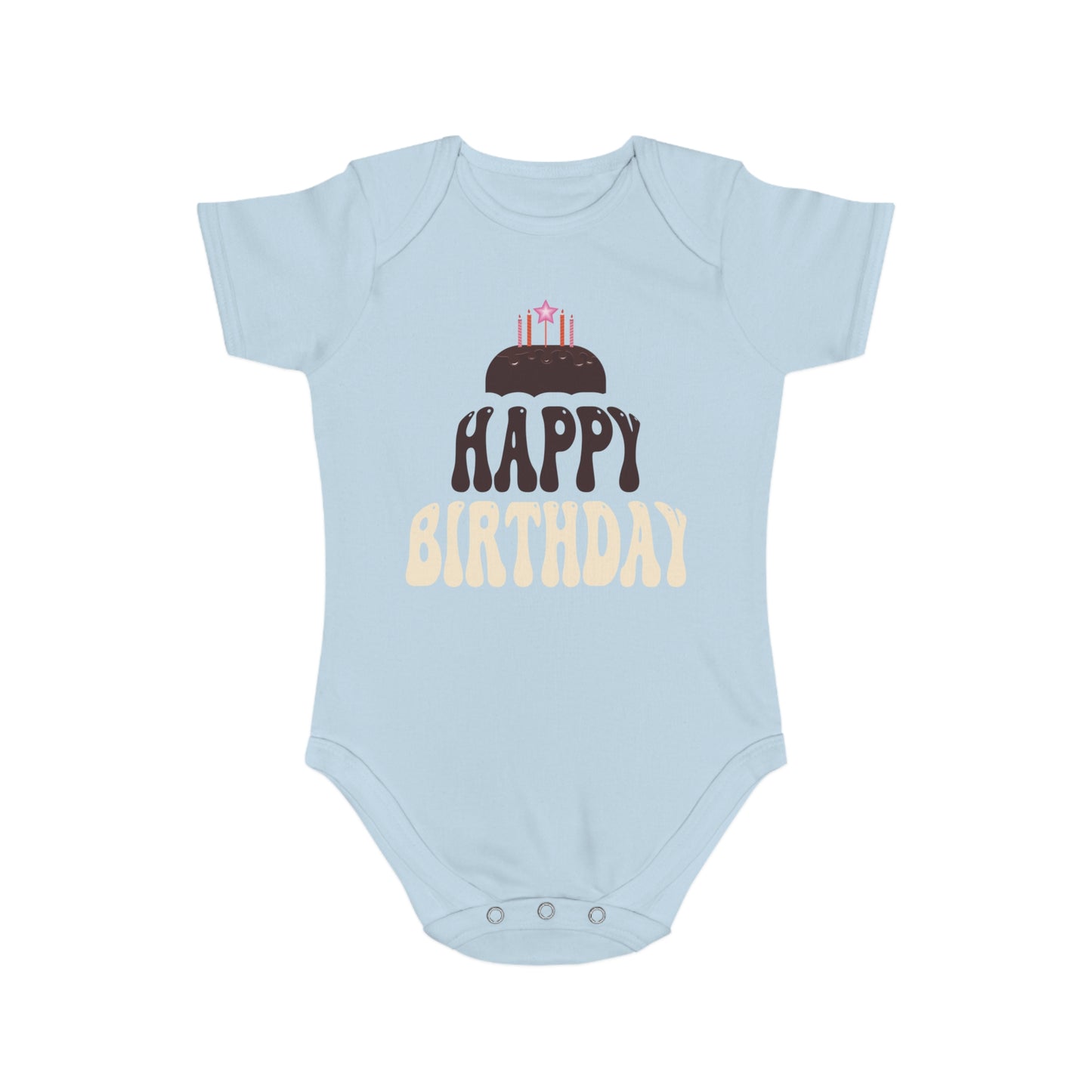 Birthday Vibes design baby bodysuit for birthday gift