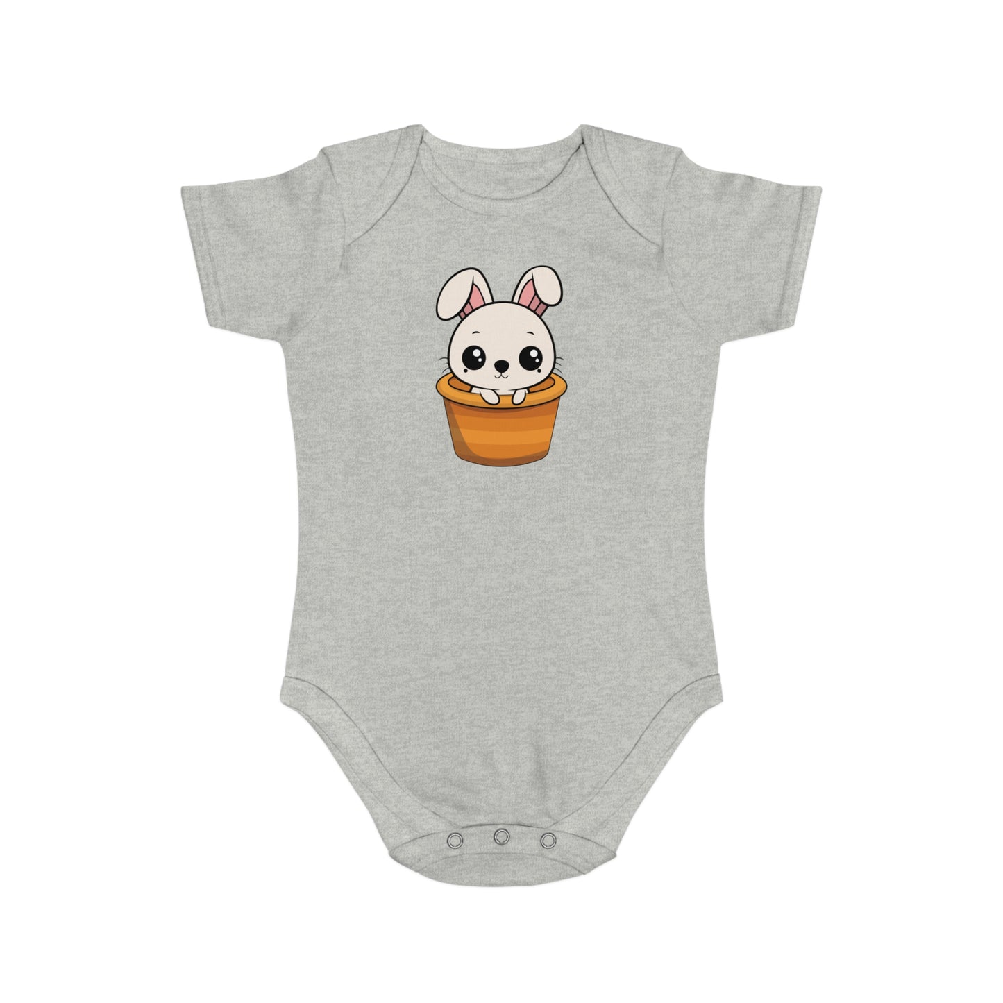 Bunny In A Basket design baby bodysuit