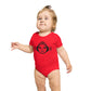 Cute Music-Themed Short Sleeve Baby Bodysuit with Smiley Face
