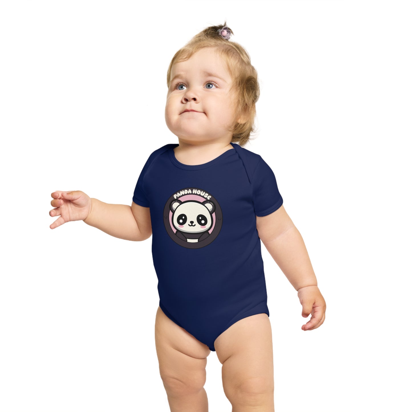 cute cartoon panda design baby bodysuit