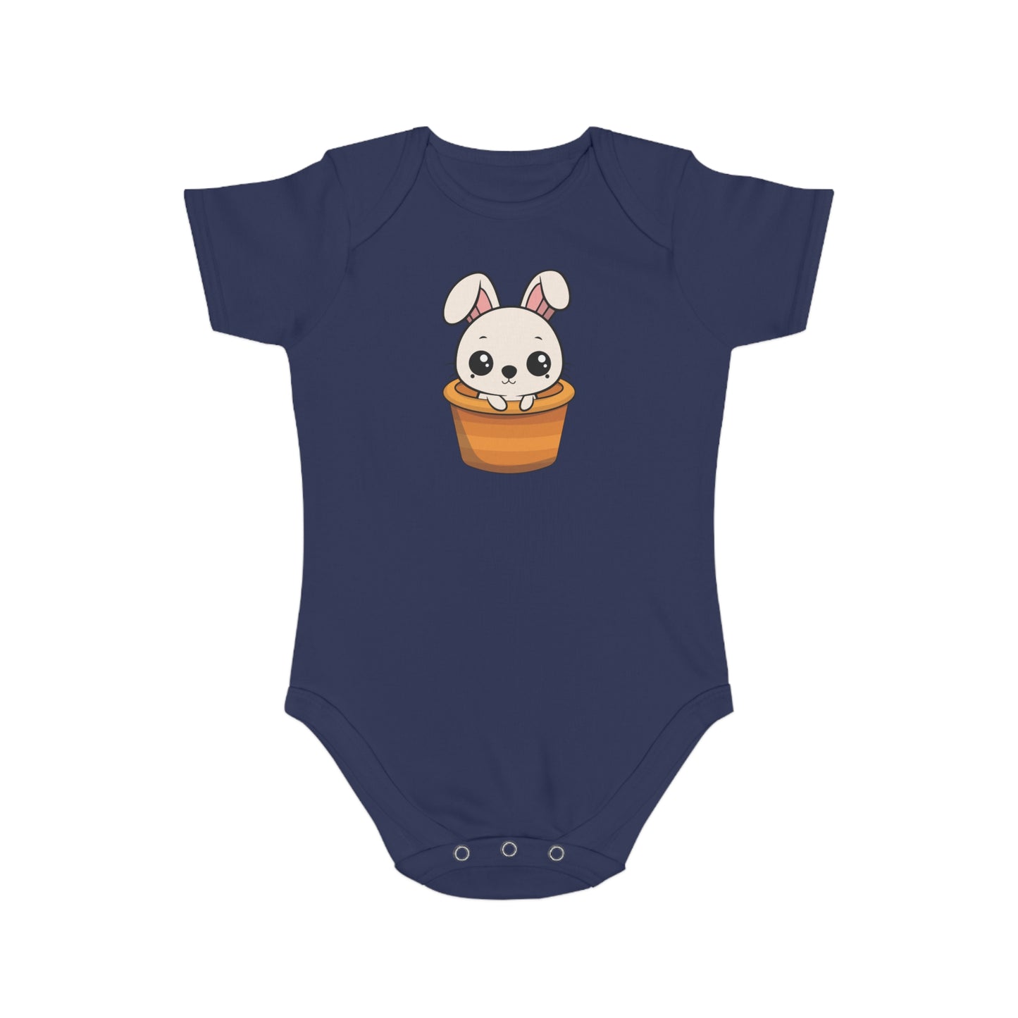 Bunny In A Basket design baby bodysuit