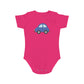 Happy Blue Car design baby bodysuit