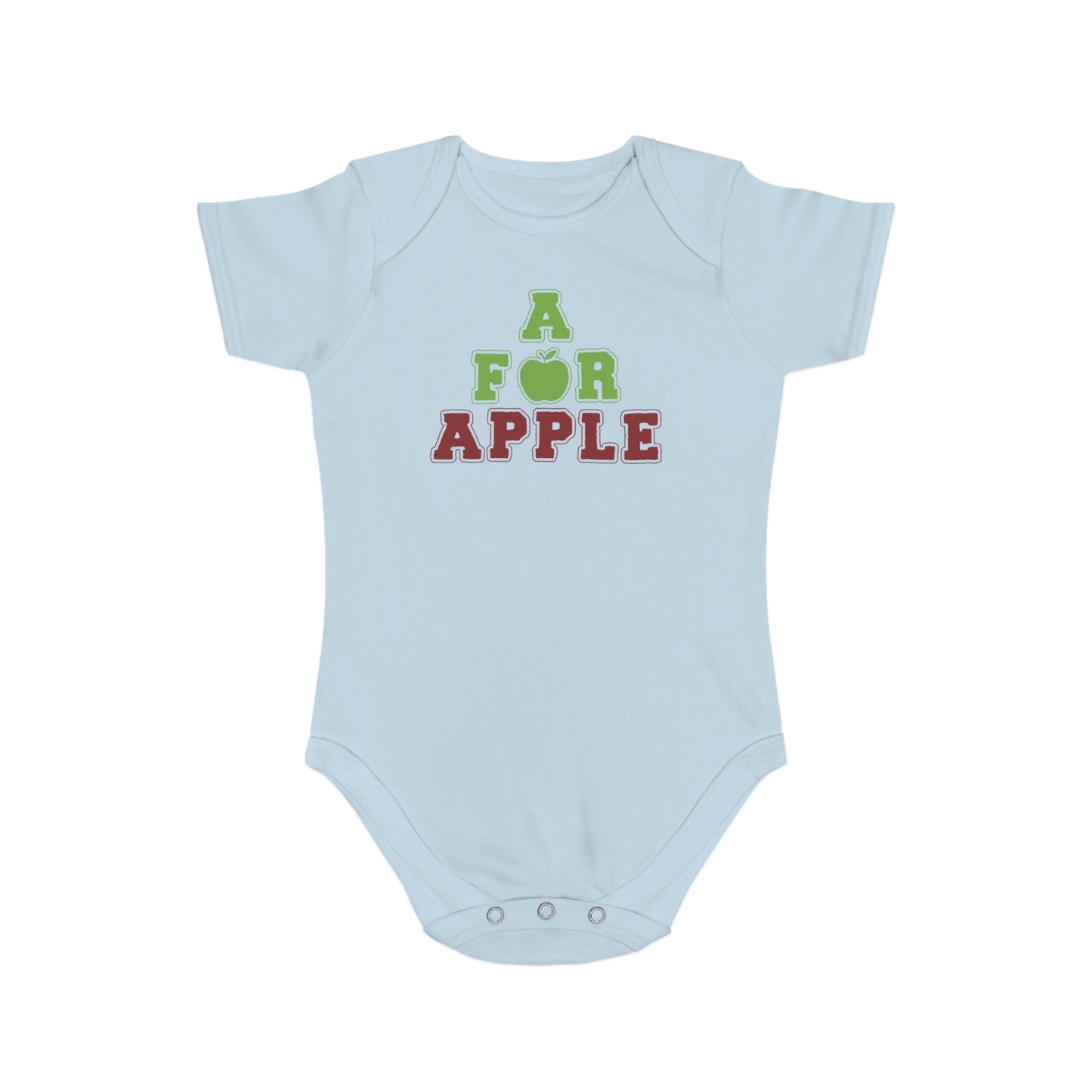 A for Apple design Cotton baby bodysuit
