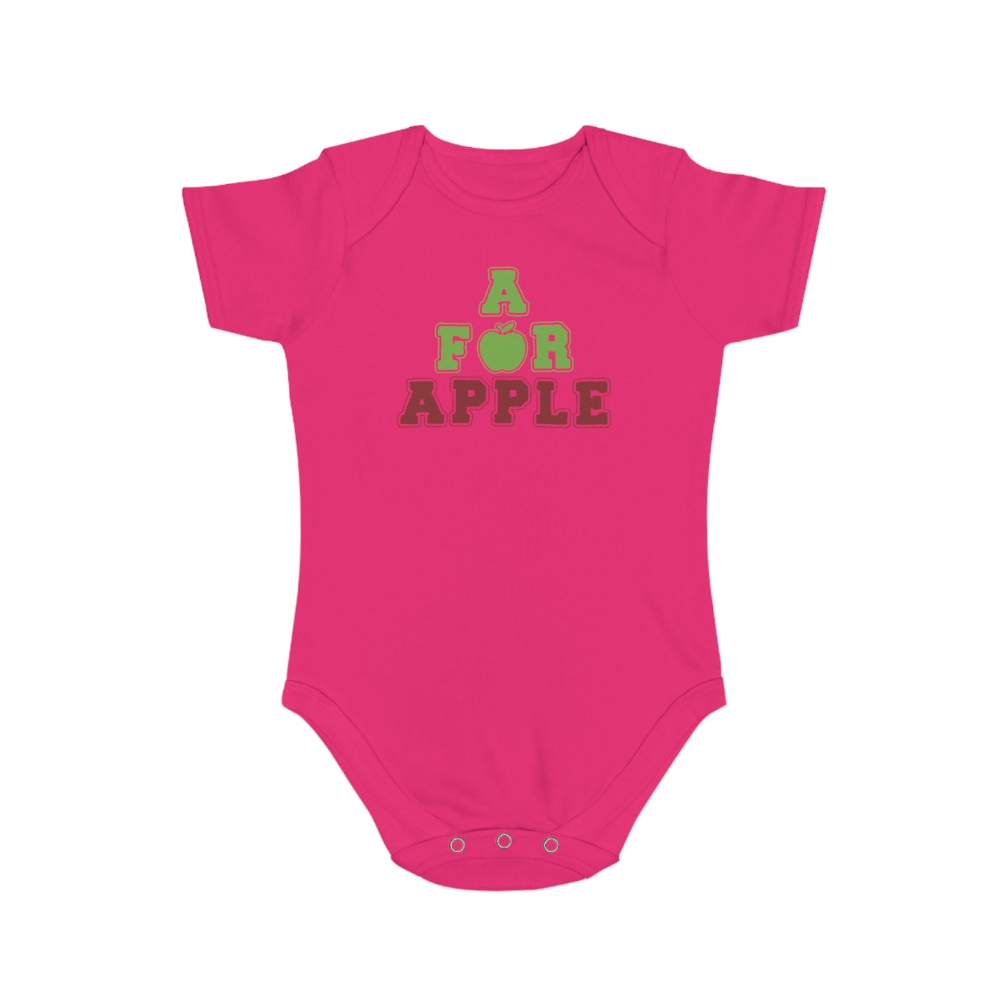 A for Apple design Cotton baby bodysuit