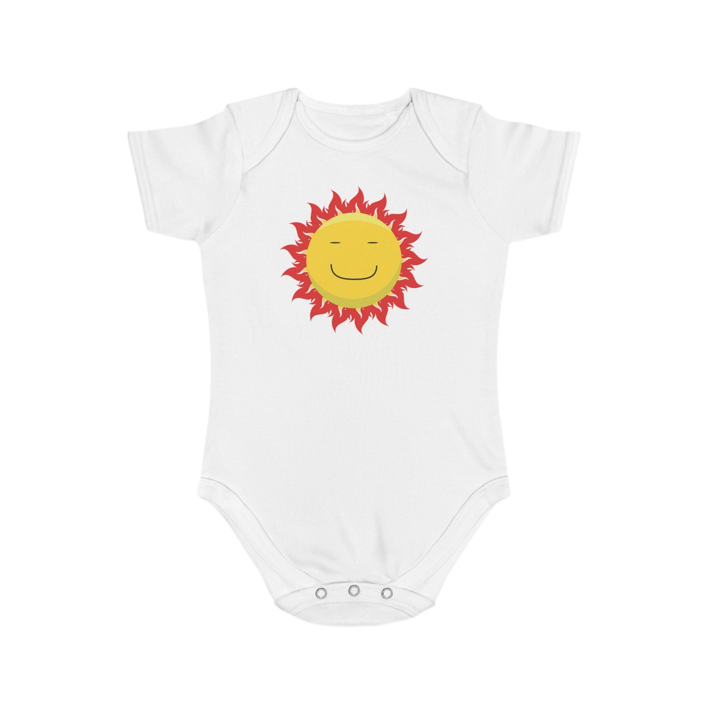 Happy Sun Vibes design baby bodysuit