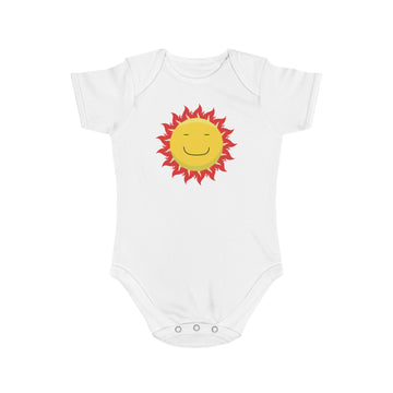 Happy Sun Vibes design baby bodysuit