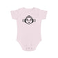 Cute Music-Themed Short Sleeve Baby Bodysuit with Smiley Face