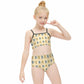 Cute Teddy Bear Girls Two-Piece Swimsuit | Custom AOP