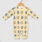 Cute Baby Long Sleeve Bear Print Romper Bodysuit