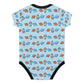 Outer Space Rocket Short Sleeve Baby Romper | 220gsm