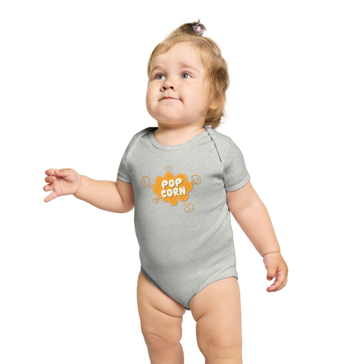 cute popcorn design baby bodysuit