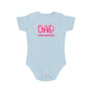 Cute Mom and Dad Short Sleeve Baby Bodysuit