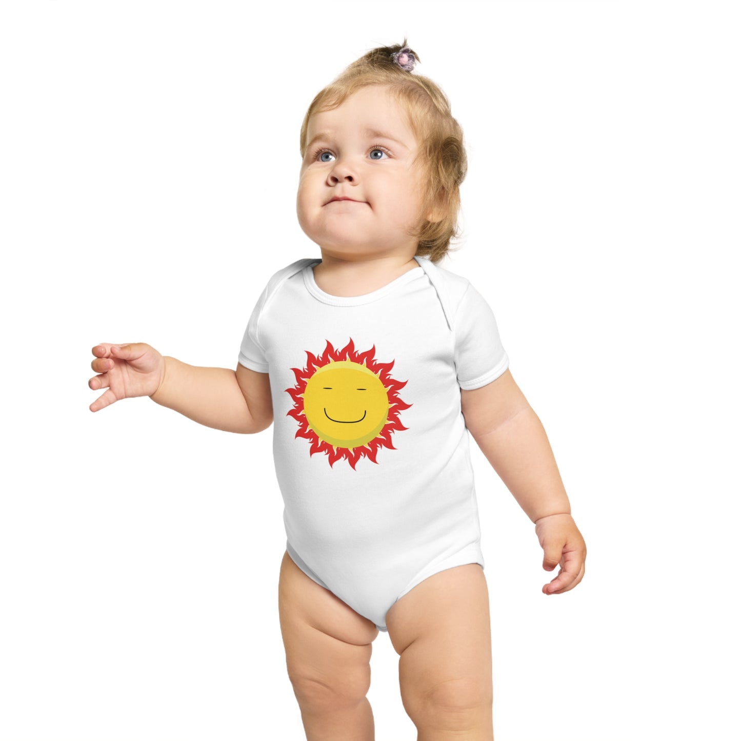 Happy Sun Vibes design baby bodysuit