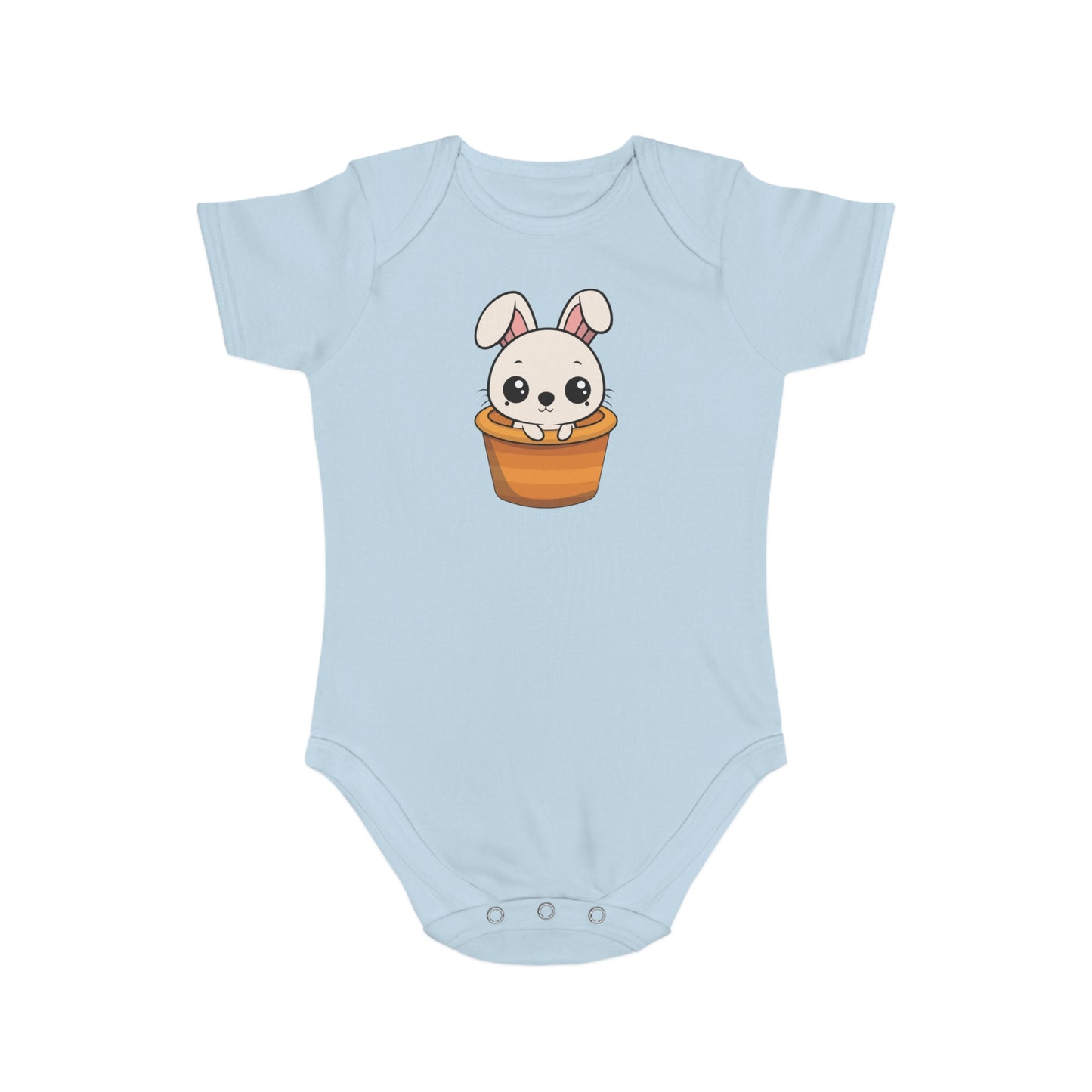Bunny In A Basket design baby bodysuit