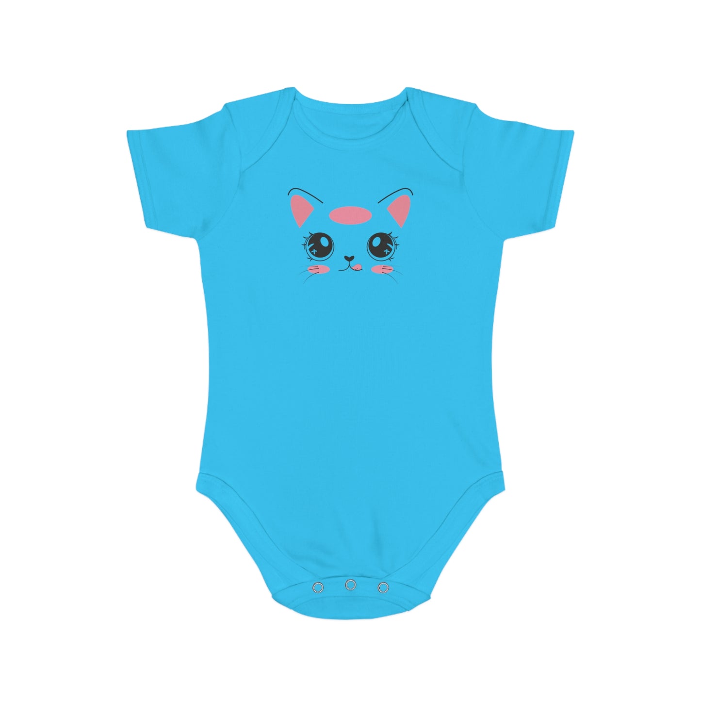 Kawaii Kitty Face design baby bodysuit