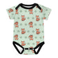 Cute Cotton Baby Fox Print Short Sleeve Onesie