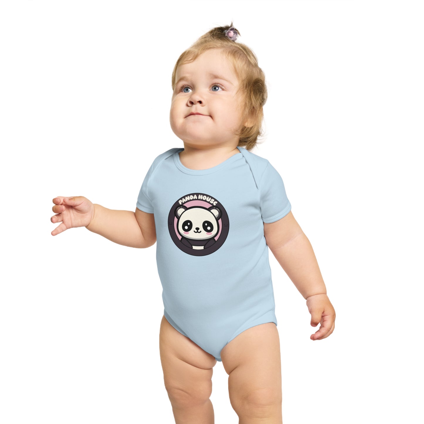 cute cartoon panda design baby bodysuit