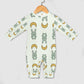 Cute Cotton Baby Bunny & Moon Long Sleeve Bodysuit