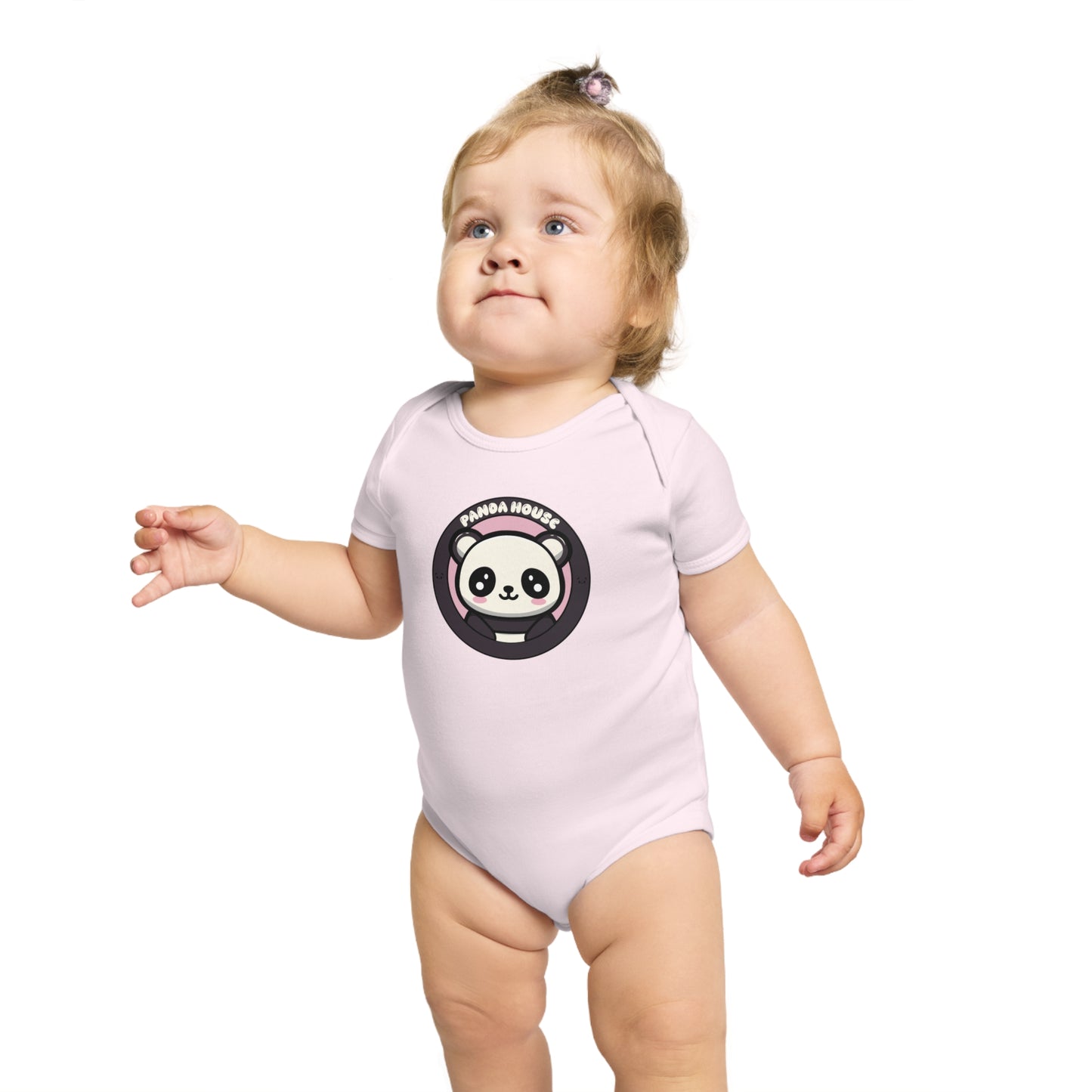 cute cartoon panda design baby bodysuit