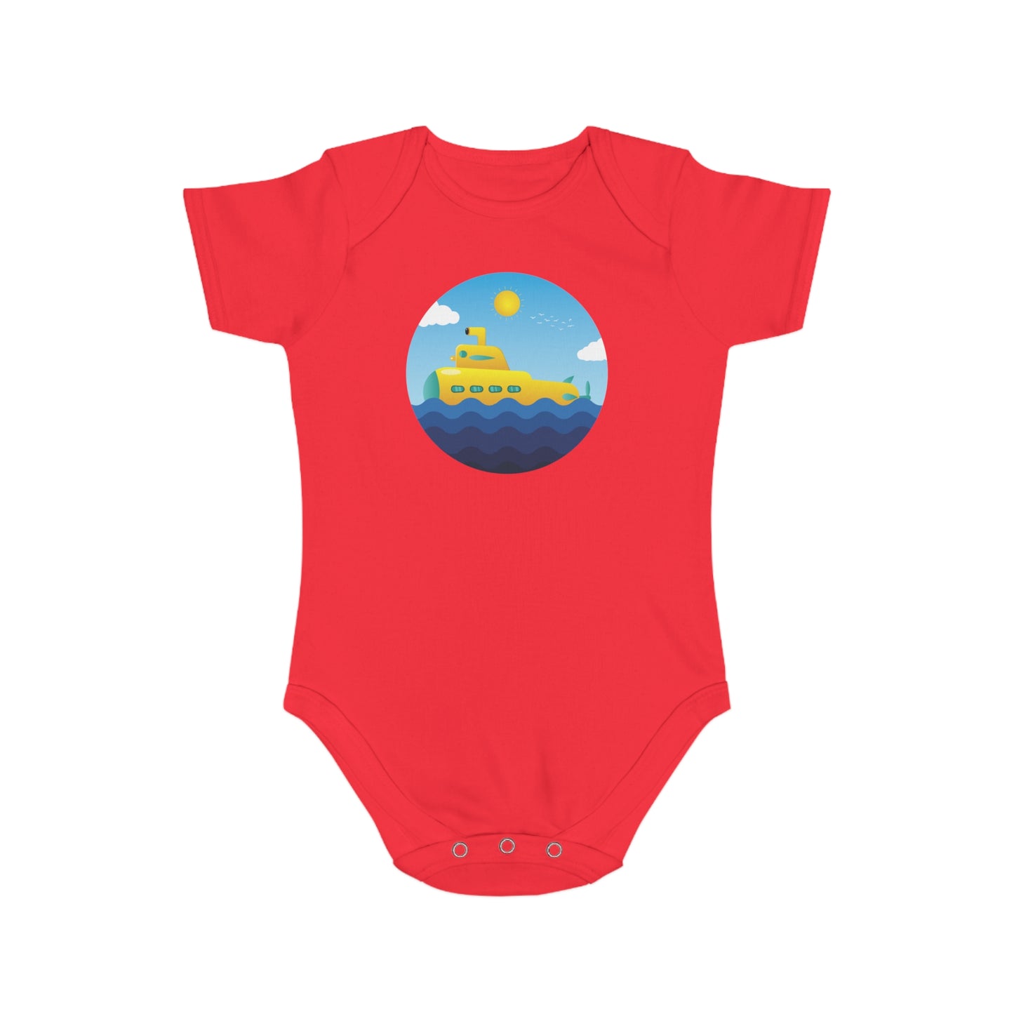 Sunny Submarine design baby  bodysuit