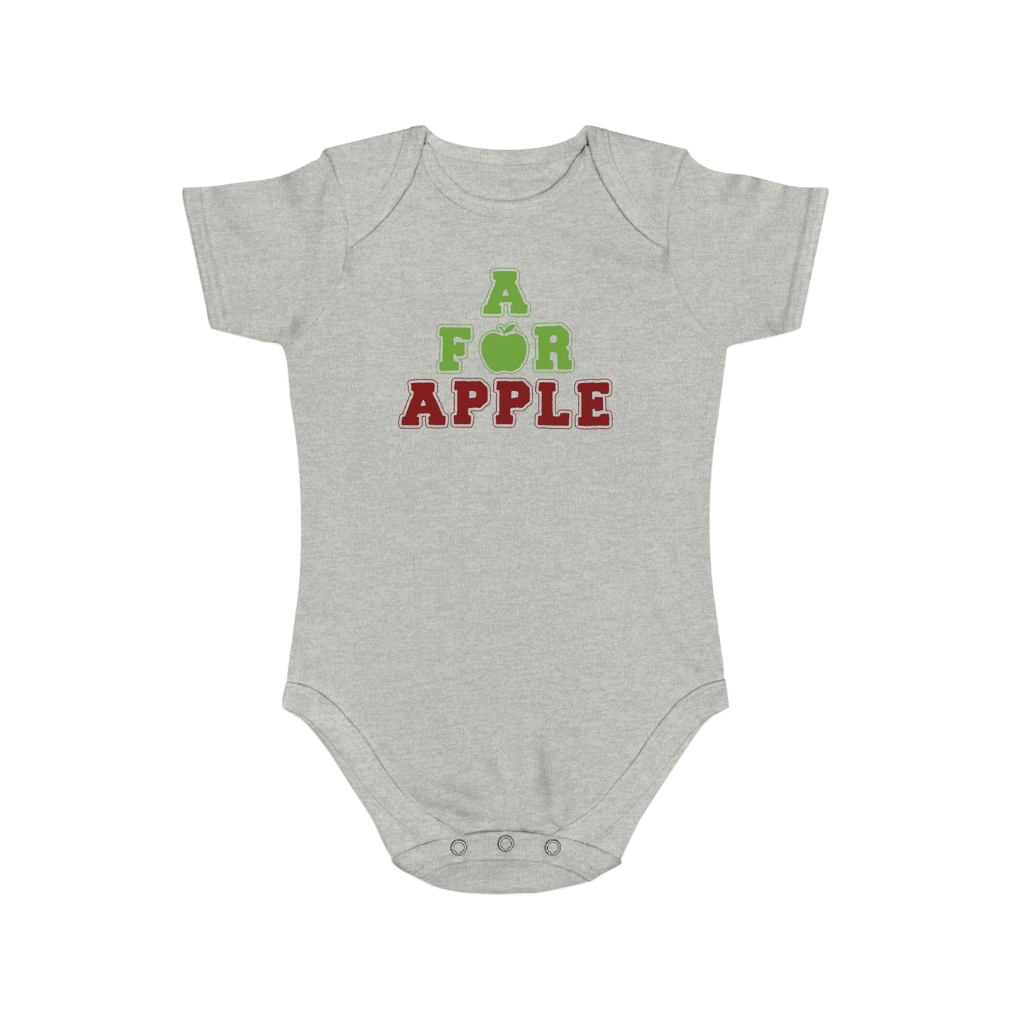 A for Apple design Cotton baby bodysuit