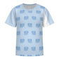 Kids' Cute Elephant Print Light Blue T-Shirt