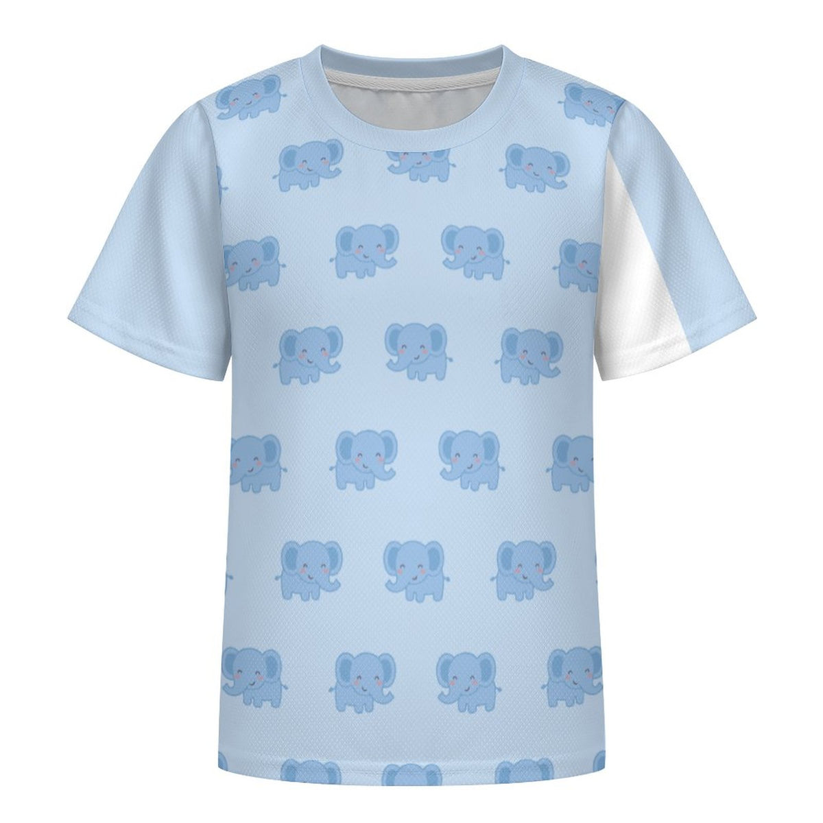 Kids' Cute Elephant Print Light Blue T-Shirt